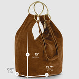 Italian Genuine Suede Hobo Bag 272510 - TAKEASY - Flyclothing LLC