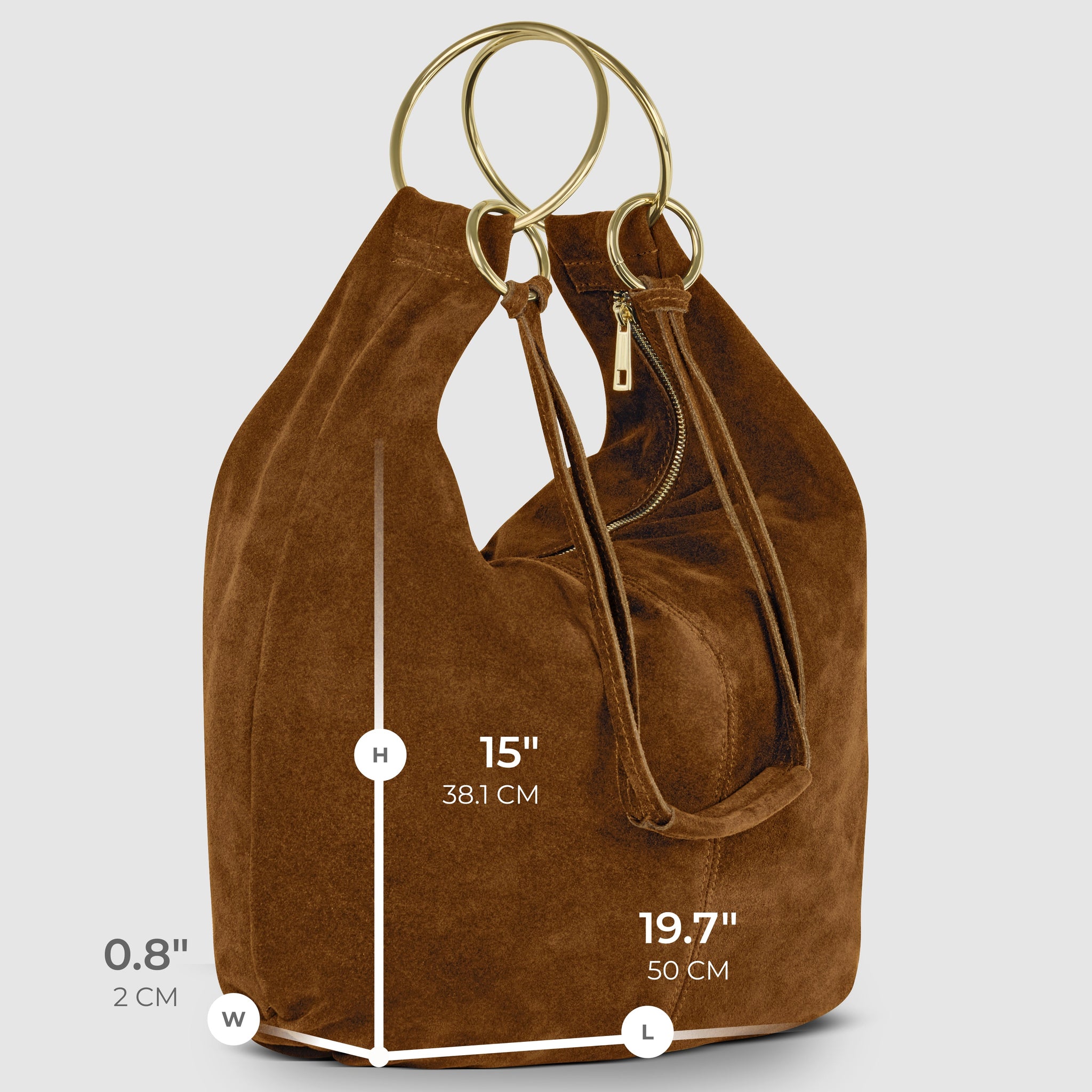 Italian Genuine Suede Hobo Bag 272510 - TAKEASY - Flyclothing LLC
