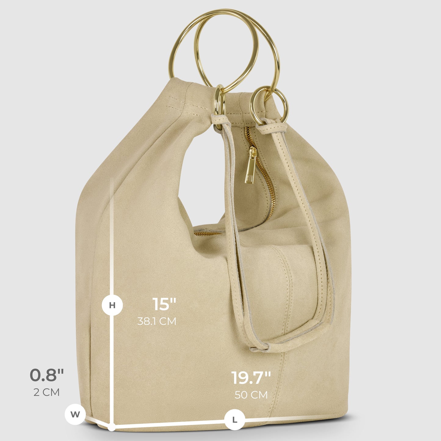 Italian Genuine Suede Hobo Bag 272510 - TAKEASY - Flyclothing LLC
