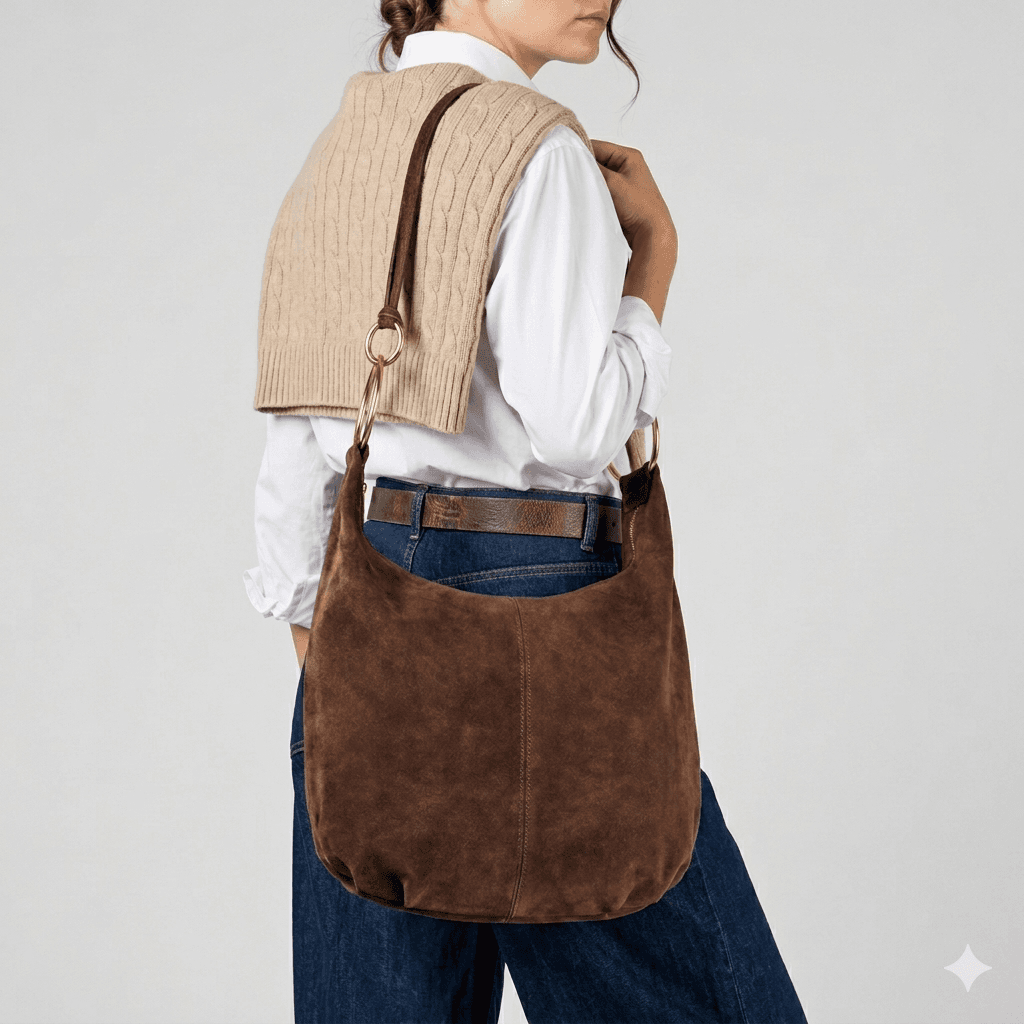 Italian Genuine Suede Hobo Bag 272510 - TAKEASY - Flyclothing LLC