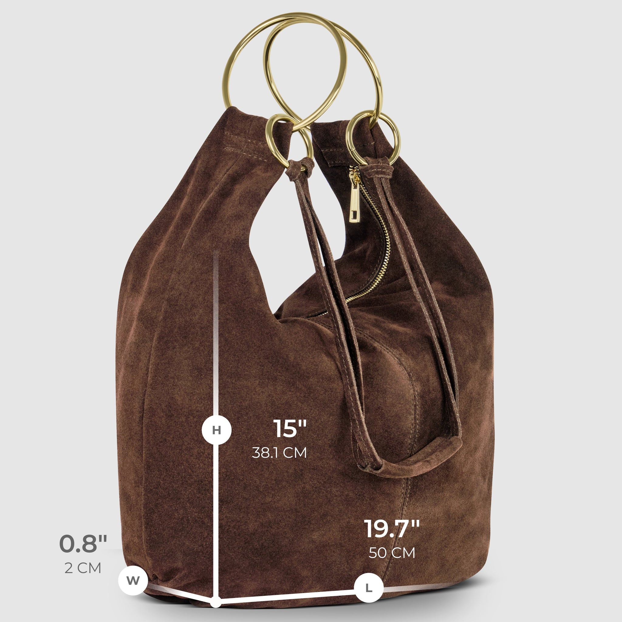 Italian Genuine Suede Hobo Bag 272510 - TAKEASY - Flyclothing LLC