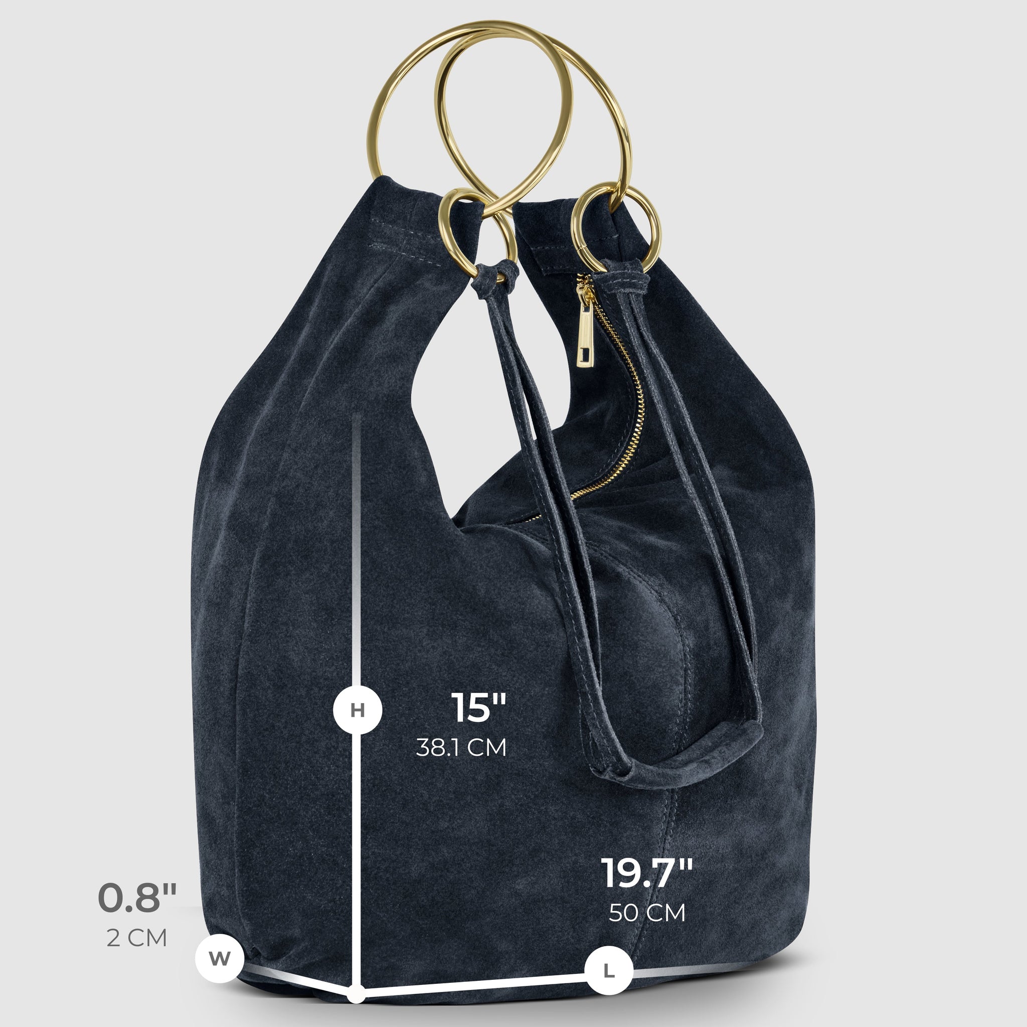 Italian Genuine Suede Hobo Bag 272510 - TAKEASY - Flyclothing LLC