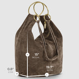 Italian Genuine Suede Hobo Bag 272510 - TAKEASY - Flyclothing LLC
