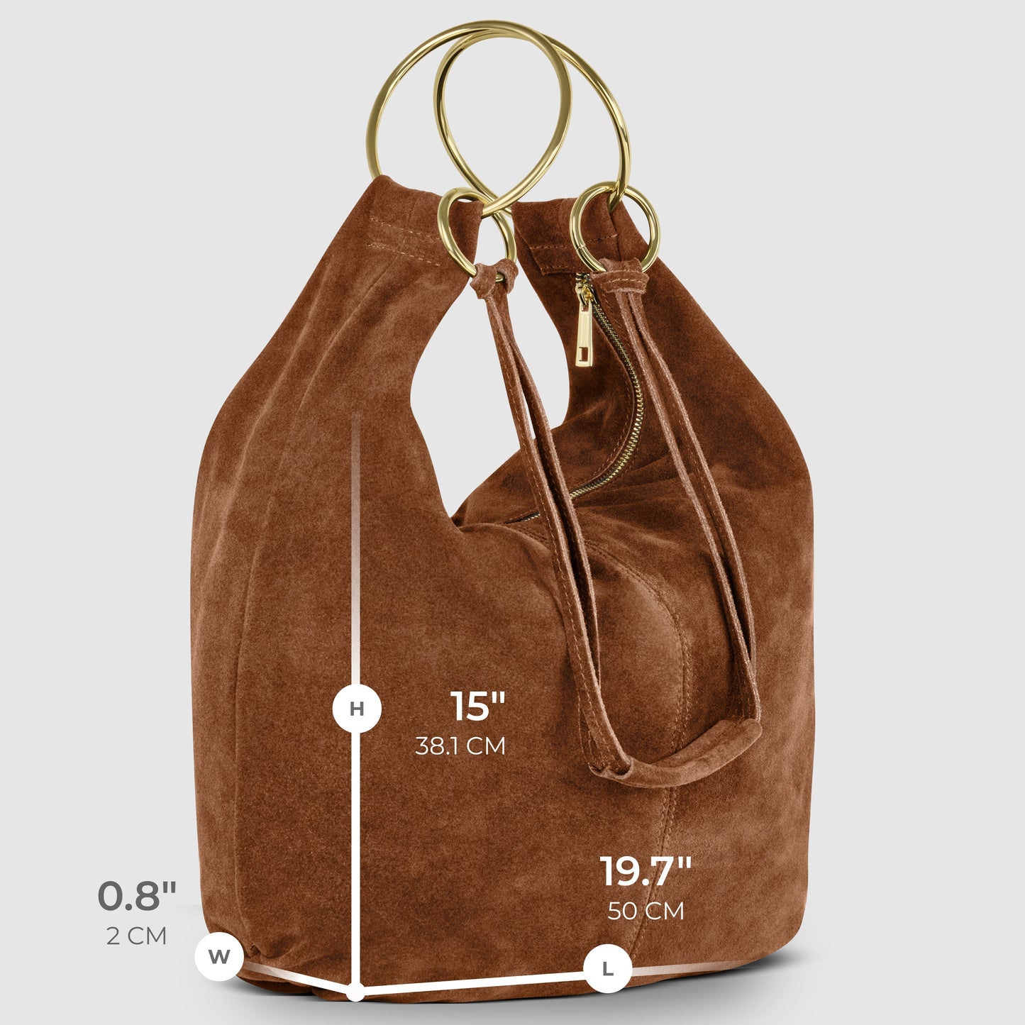 Italian Genuine Suede Hobo Bag 272510 - TAKEASY - Flyclothing LLC