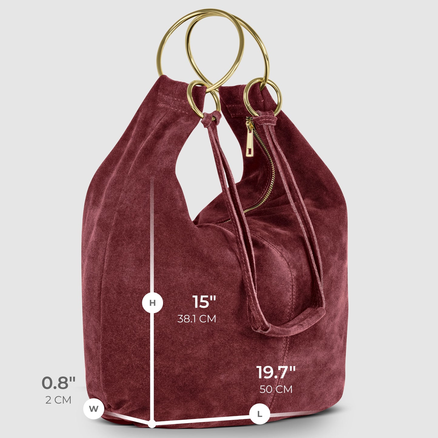 Italian Genuine Suede Hobo Bag 272510 - TAKEASY - Flyclothing LLC