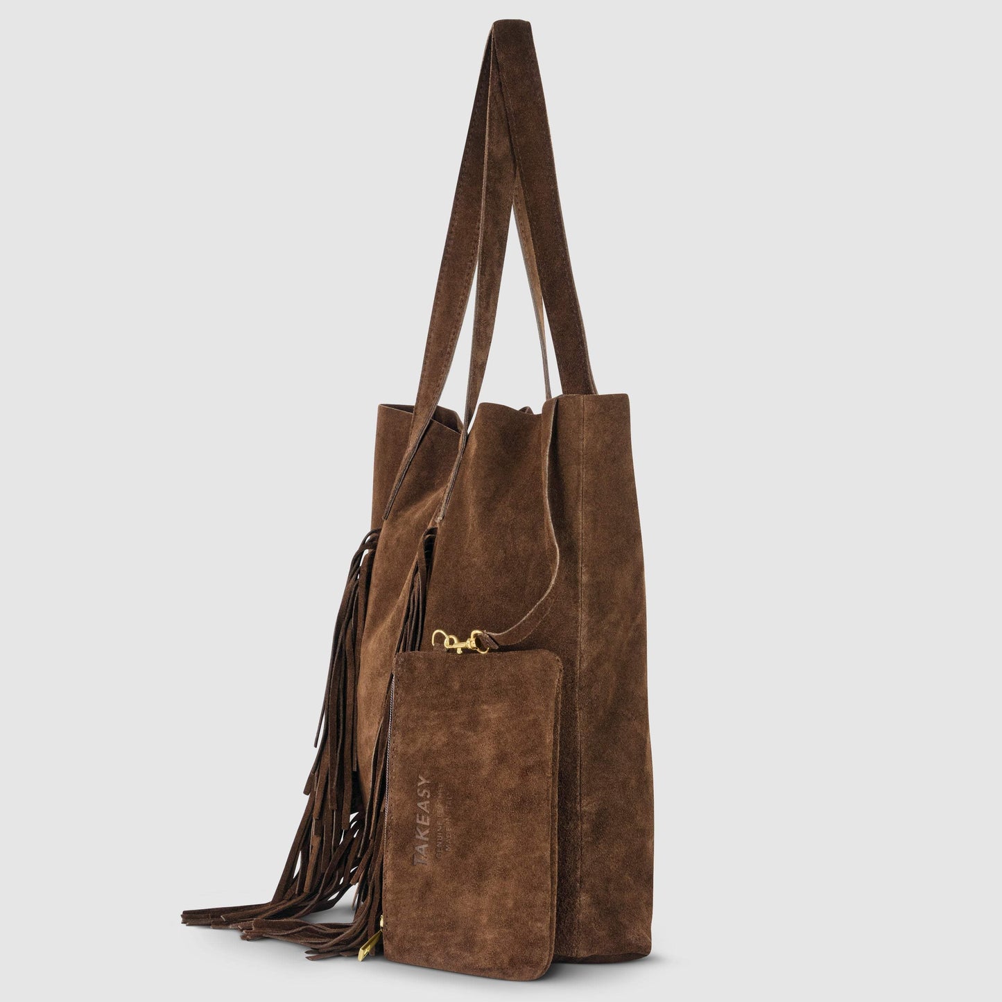 Italian Genuine Suede Tote Bag 272522 - TAKEASY - Flyclothing LLC