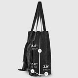 Suede Leather Tote Bag - TAKEASY - Flyclothing LLC