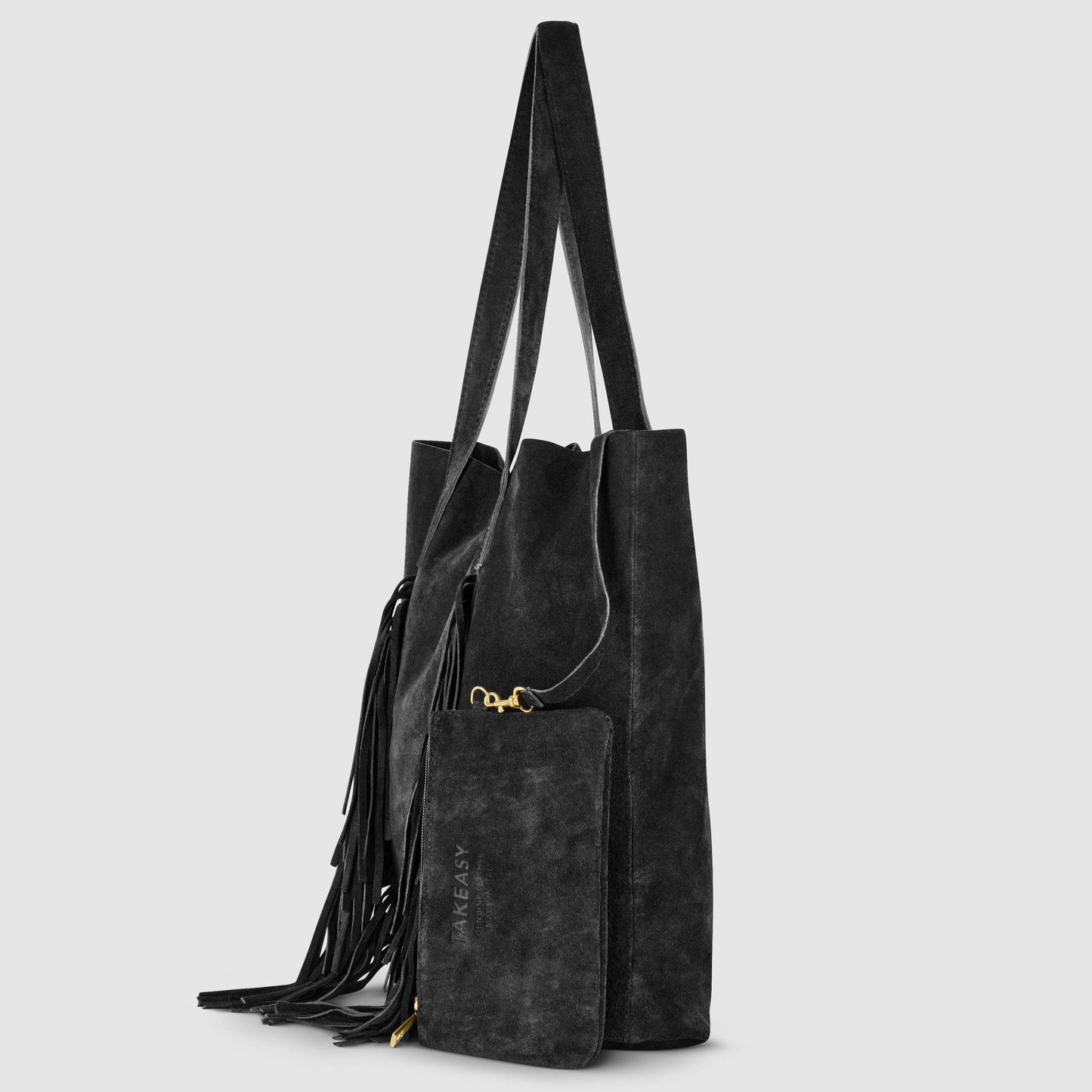 Italian Genuine Suede Tote Bag 272522 - TAKEASY - Flyclothing LLC