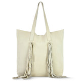 Suede Leather Tote Bag - TAKEASY - Flyclothing LLC