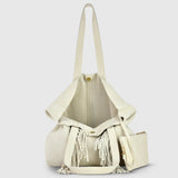 Suede Leather Tote Bag - TAKEASY - Flyclothing LLC