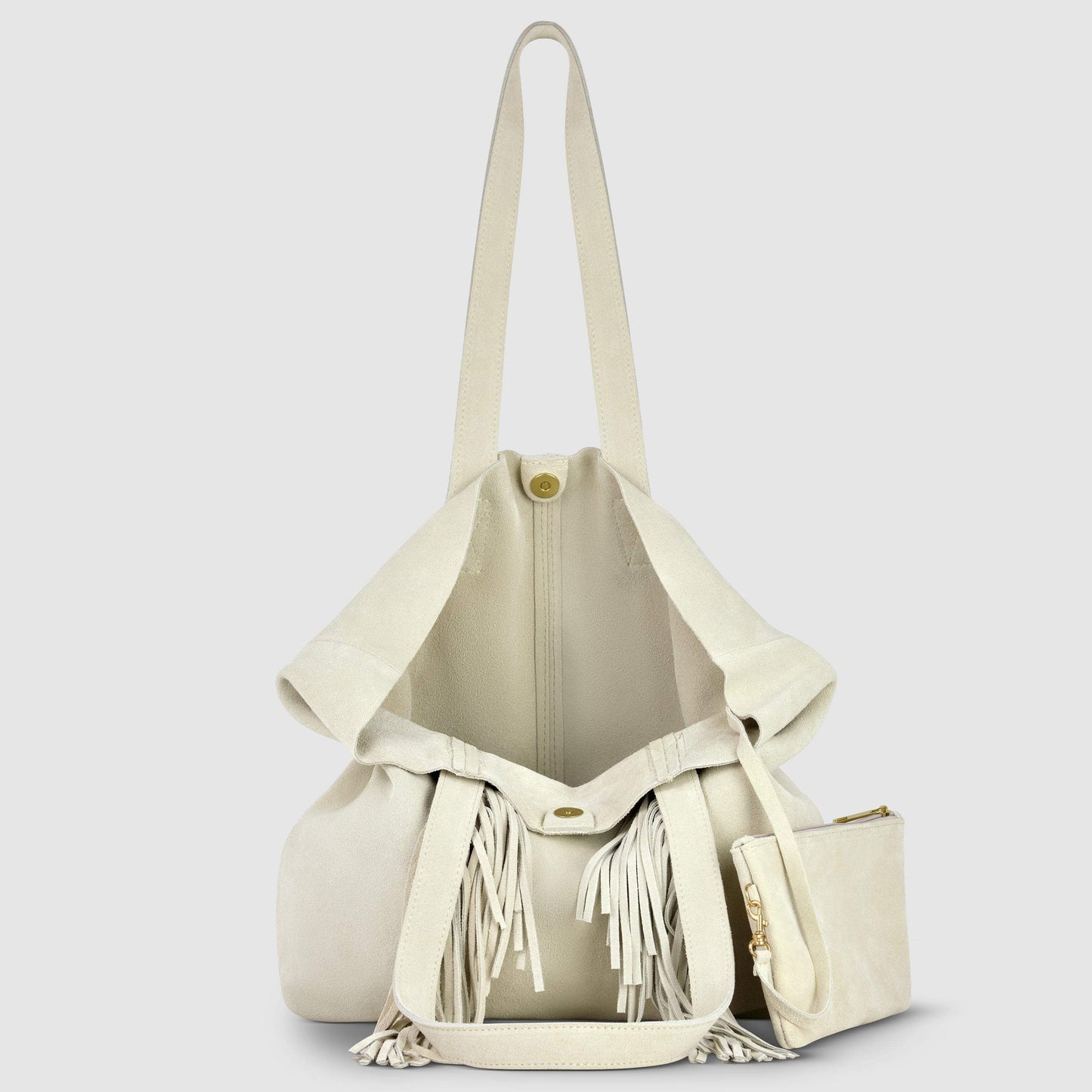 Italian Genuine Suede Tote Bag 272522 - TAKEASY - Flyclothing LLC