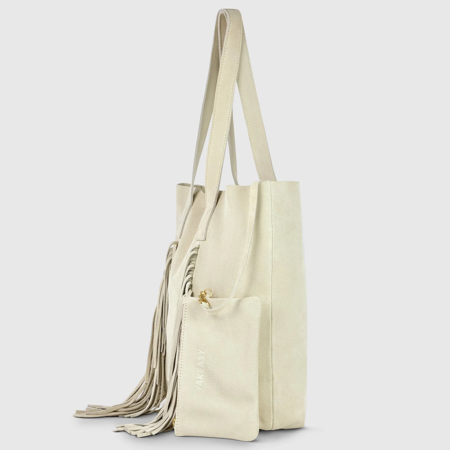 Suede Leather Tote Bag - TAKEASY - Flyclothing LLC
