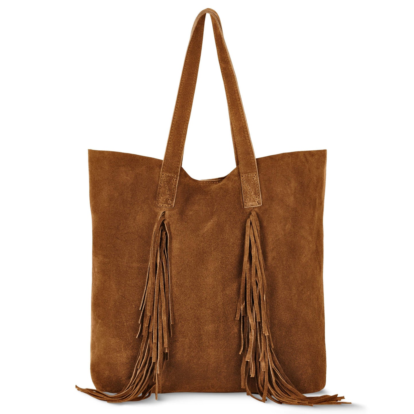 Italian Genuine Suede Tote Bag 272522 - TAKEASY - Flyclothing LLC