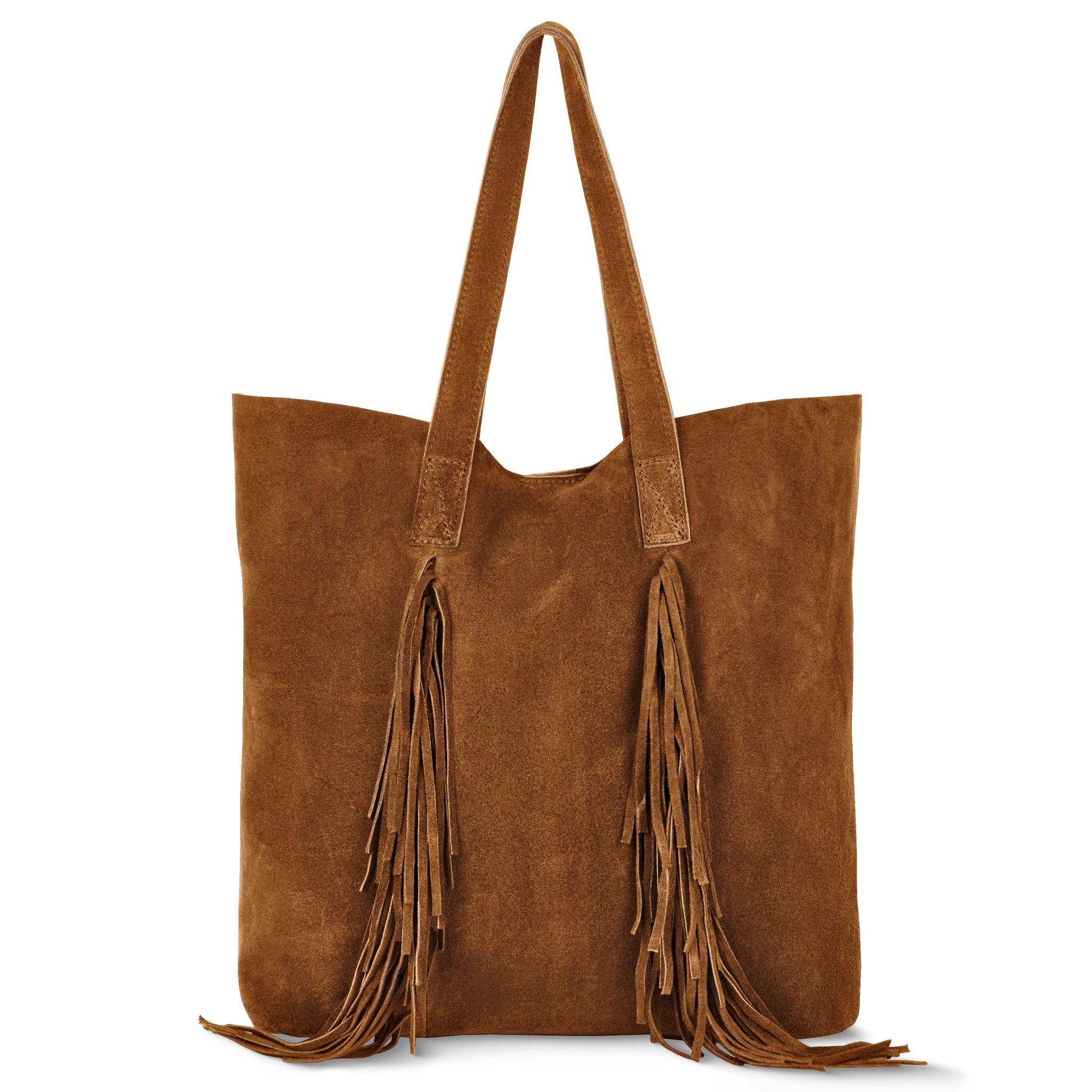 Italian Genuine Suede Tote Bag 272522 - TAKEASY - Flyclothing LLC