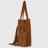 Italian Genuine Suede Tote Bag 272522 - TAKEASY - Flyclothing LLC