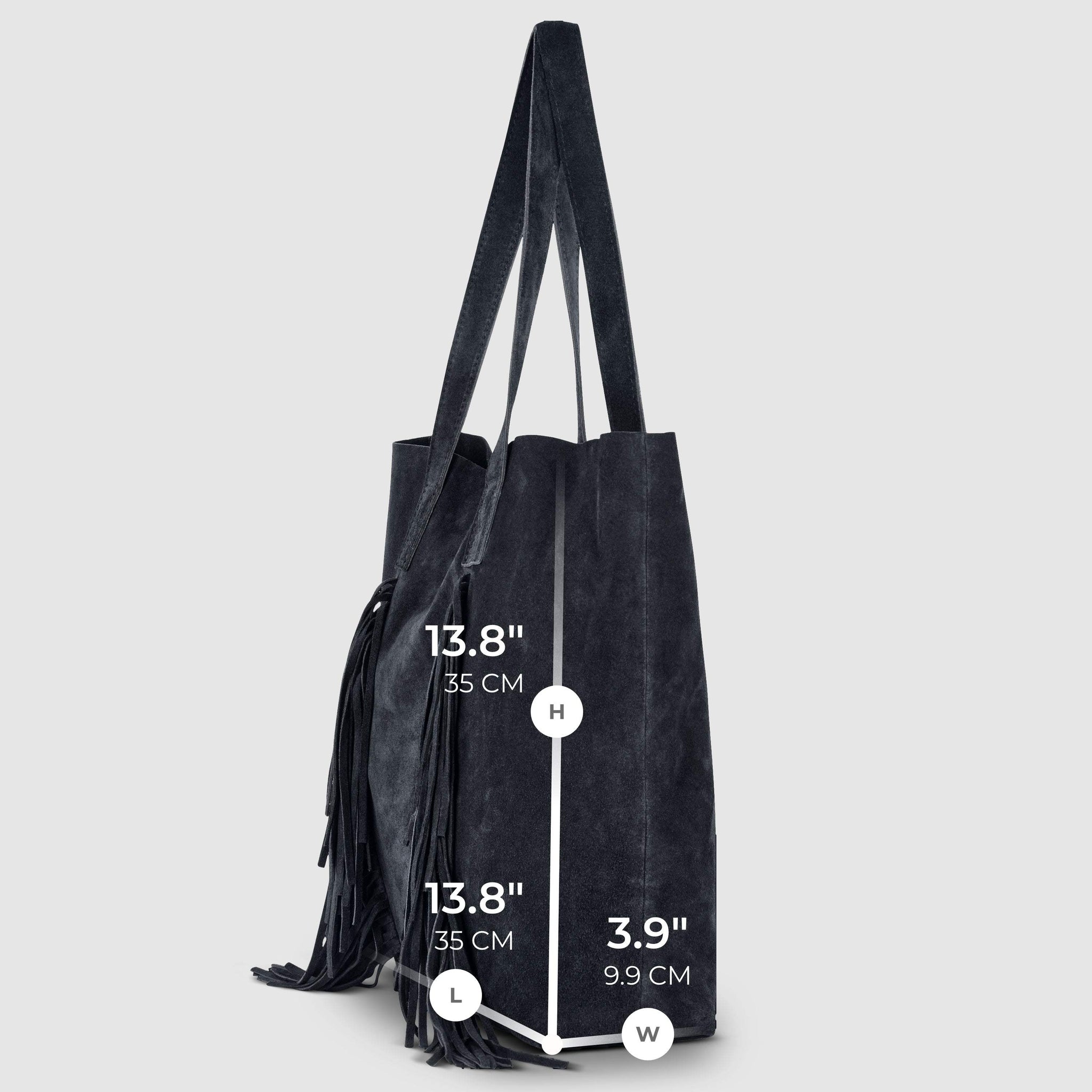 Italian Genuine Suede Tote Bag 272522 - TAKEASY - Flyclothing LLC