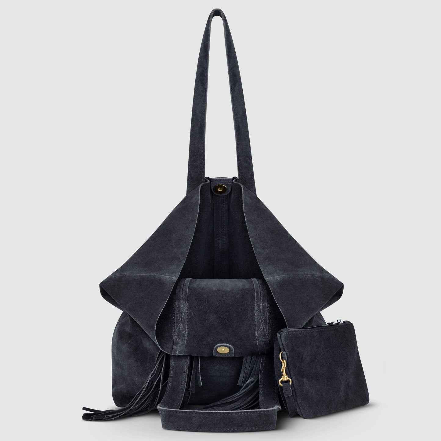 Italian Genuine Suede Tote Bag 272522 - TAKEASY - Flyclothing LLC