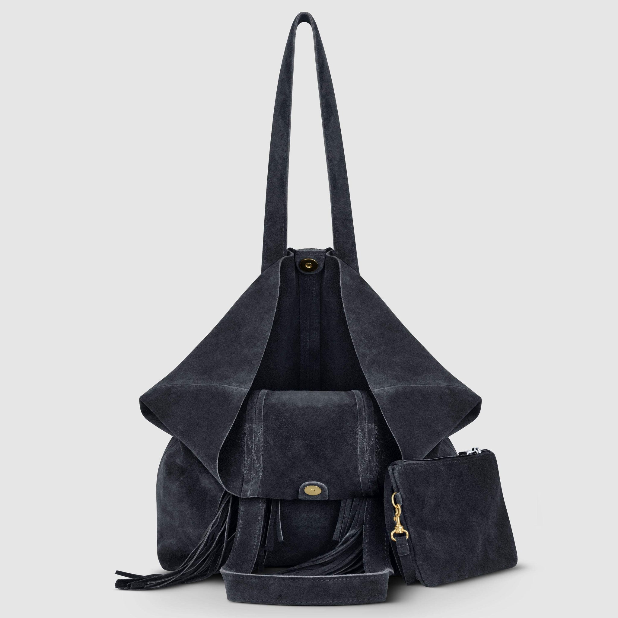 Italian Genuine Suede Tote Bag 272522 - TAKEASY - Flyclothing LLC