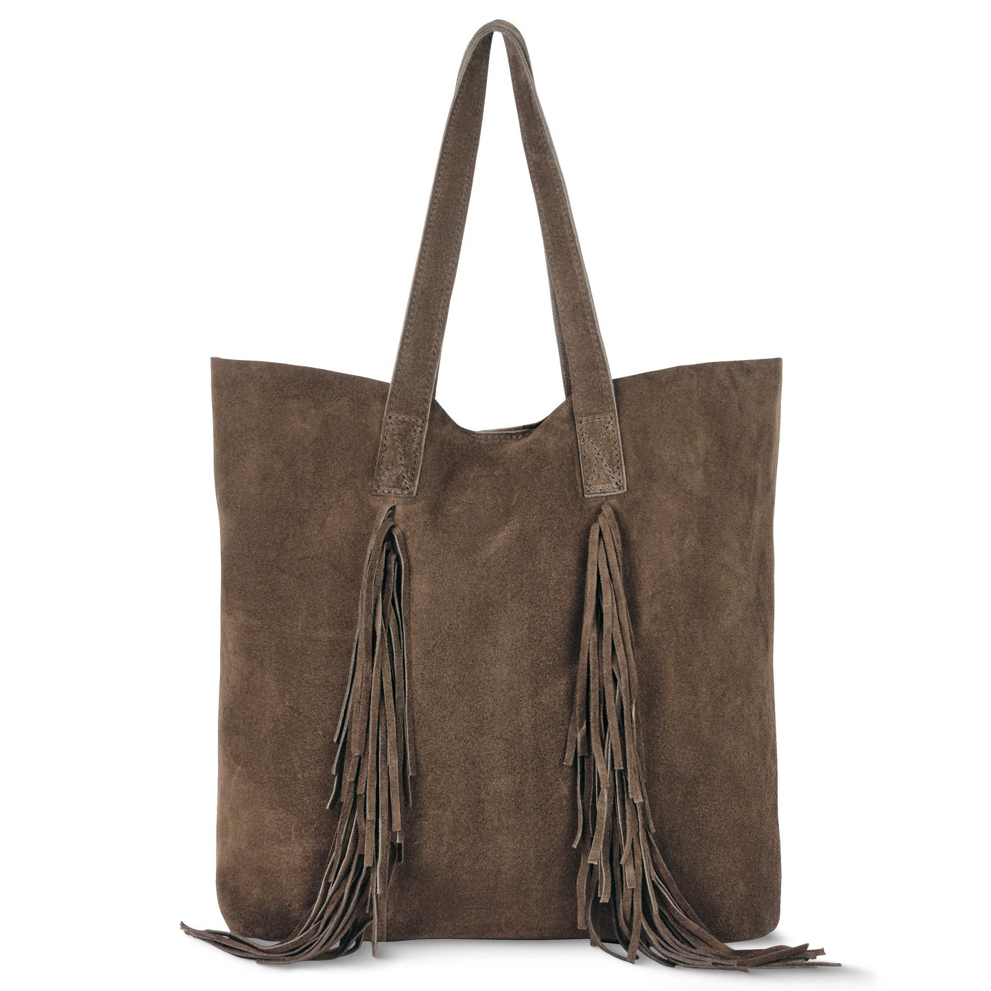 Italian Genuine Suede Tote Bag 272522 - TAKEASY - Flyclothing LLC