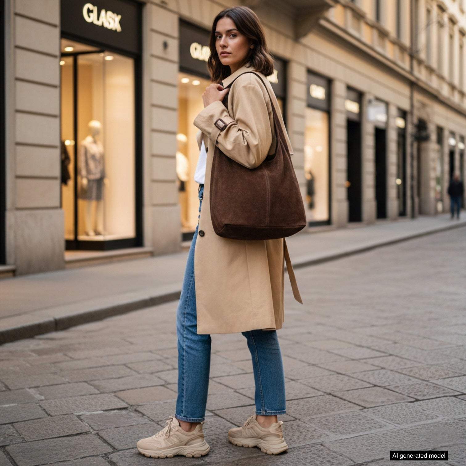 Italian Genuine Suede Hobo Bag 011943 - TAKEASY - Flyclothing LLC
