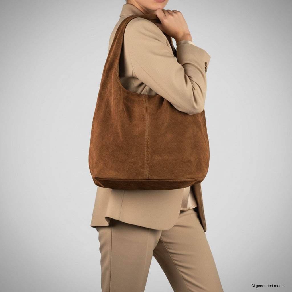 Italian Genuine Suede Hobo Bag 011943 - TAKEASY - Flyclothing LLC