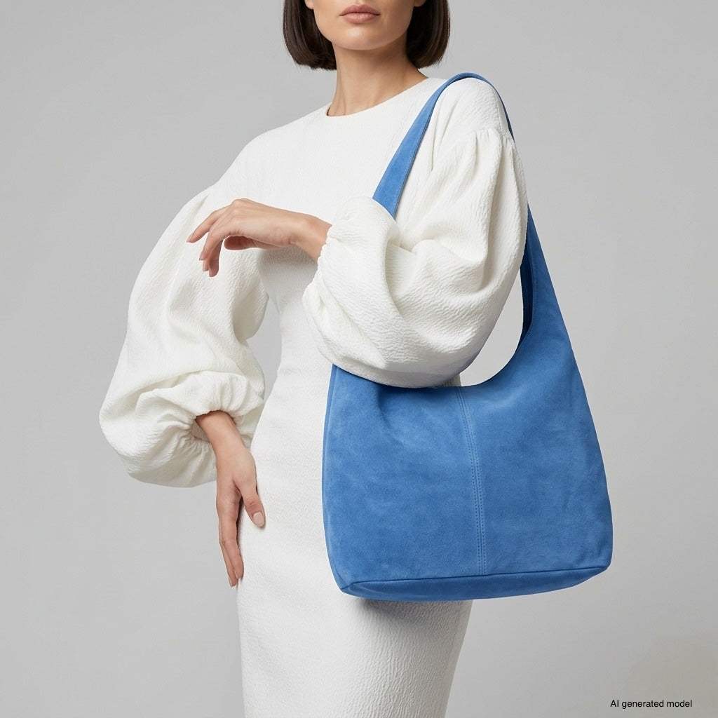 Italian Genuine Suede Hobo Bag 011943 - TAKEASY - Flyclothing LLC