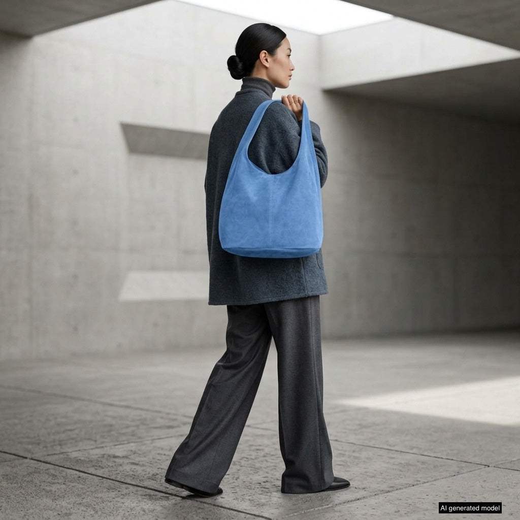 Italian Genuine Suede Hobo Bag 011943 - TAKEASY - Flyclothing LLC