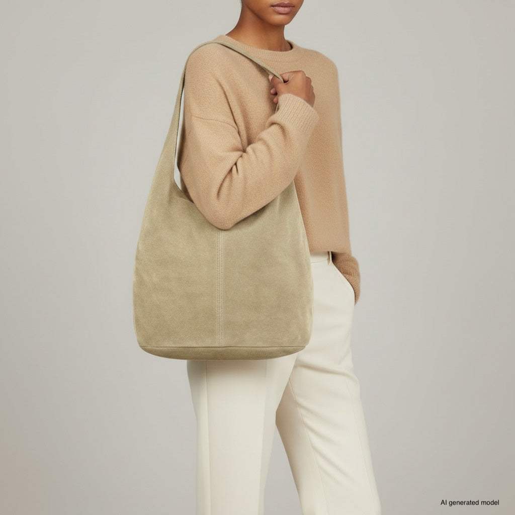 Italian Genuine Suede Hobo Bag 011943 - TAKEASY - Flyclothing LLC