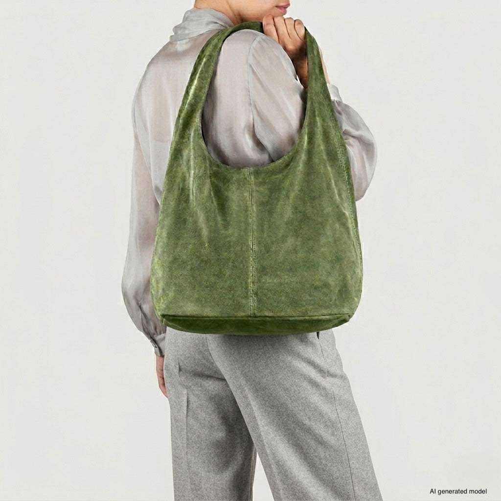 Italian Genuine Suede Hobo Bag 011943 - TAKEASY - Flyclothing LLC