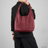 Italian Genuine Suede Hobo Bag 011943 - TAKEASY - Flyclothing LLC