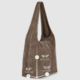 Italian Genuine Suede Hobo Bag 011943 - TAKEASY - Flyclothing LLC