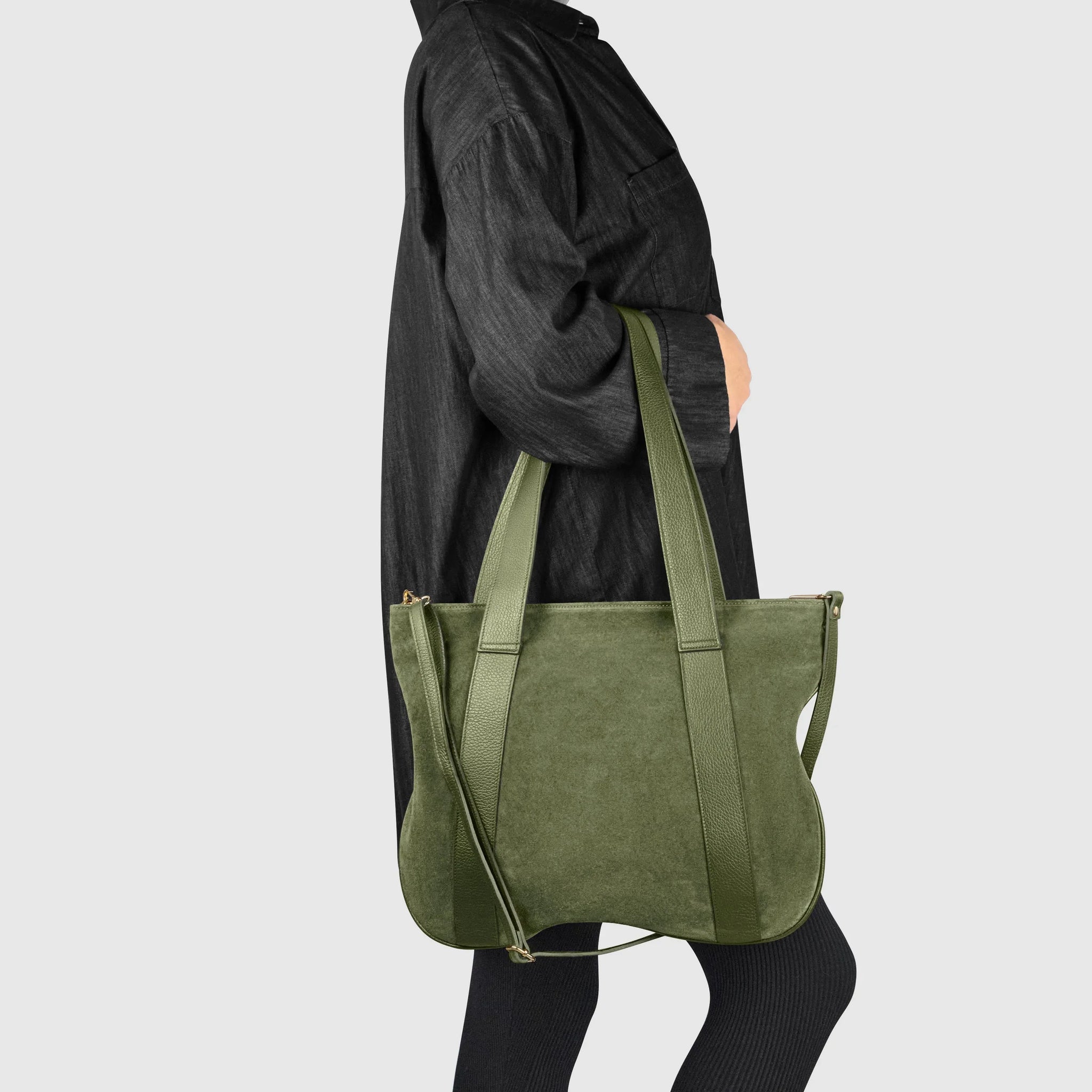 Suede Leather Satchel Bag - TAKEASY - Flyclothing LLC