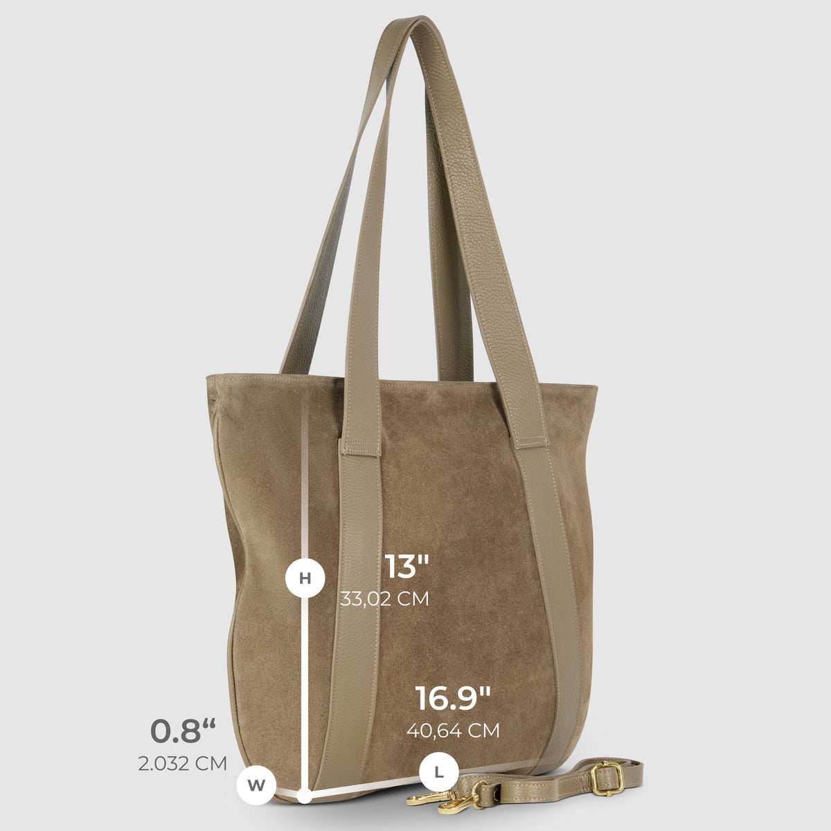 Italian Genuine Suede & Full-Grain Leather Tote Bag | Varese - TAKEASY - Flyclothing LLC
