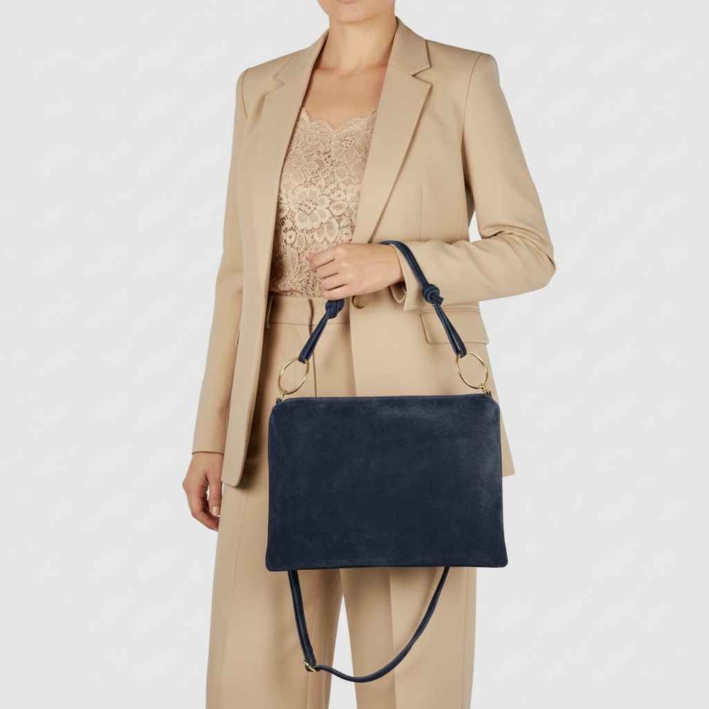 Italian Genuine Suede Shoulder Bag 171551 - TAKEASY - Flyclothing LLC
