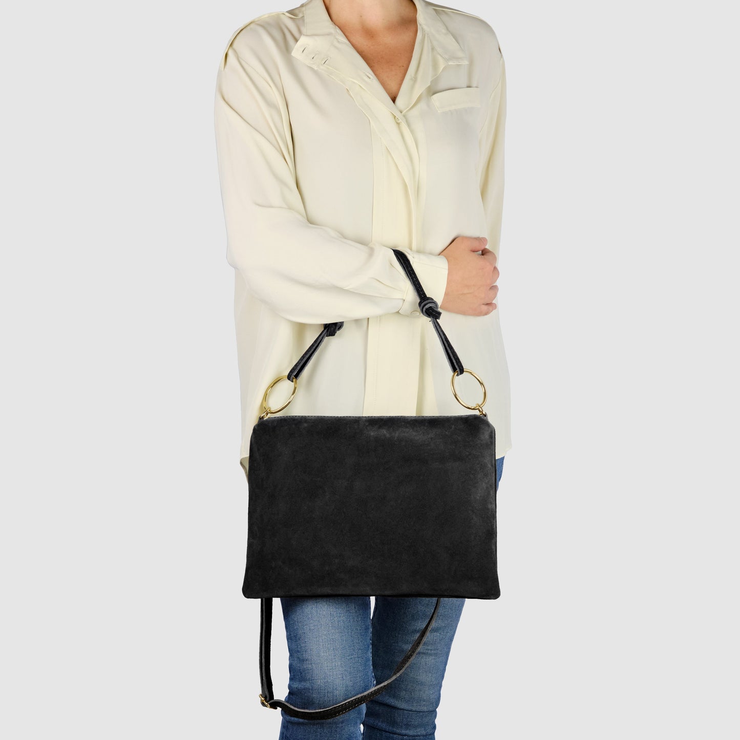Italian Genuine Suede Shoulder Bag 171551 - TAKEASY - Flyclothing LLC