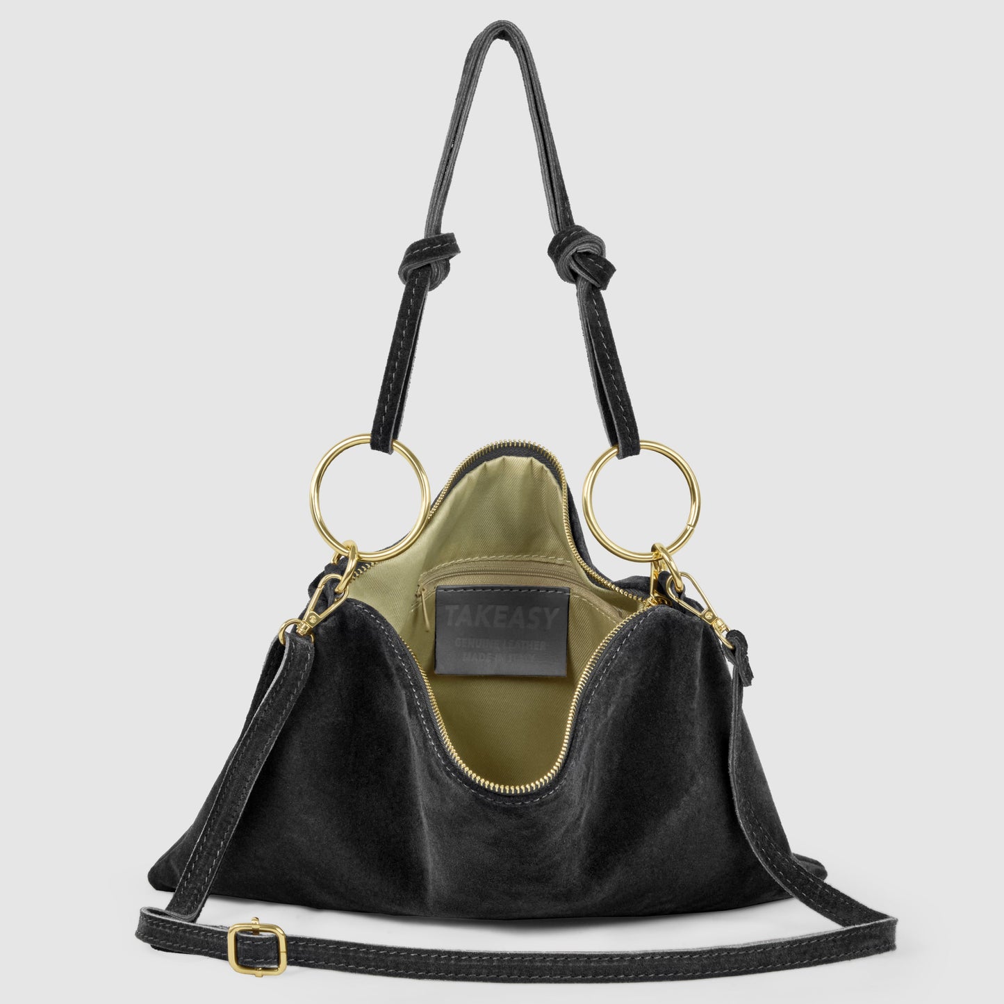Italian Genuine Suede Shoulder Bag 171551 - TAKEASY - Flyclothing LLC