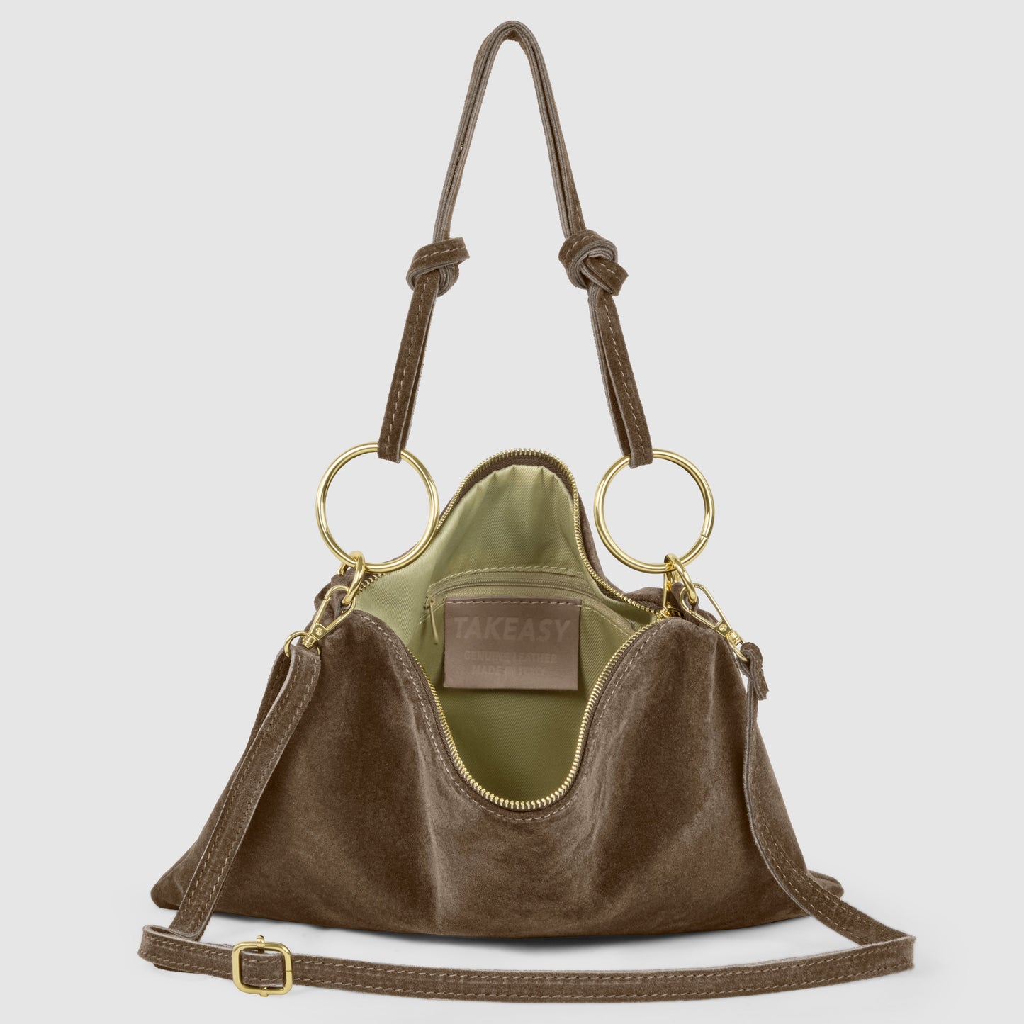 Italian Genuine Suede Shoulder Bag 171551 - TAKEASY - Flyclothing LLC