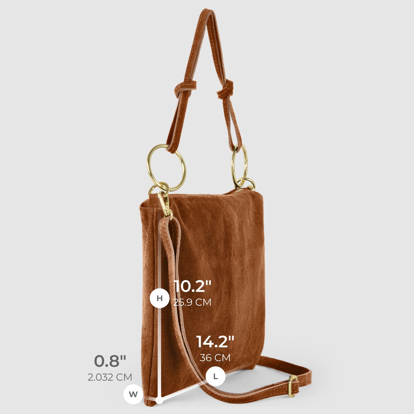 Italian Genuine Suede Shoulder Bag 171551 - TAKEASY - Flyclothing LLC
