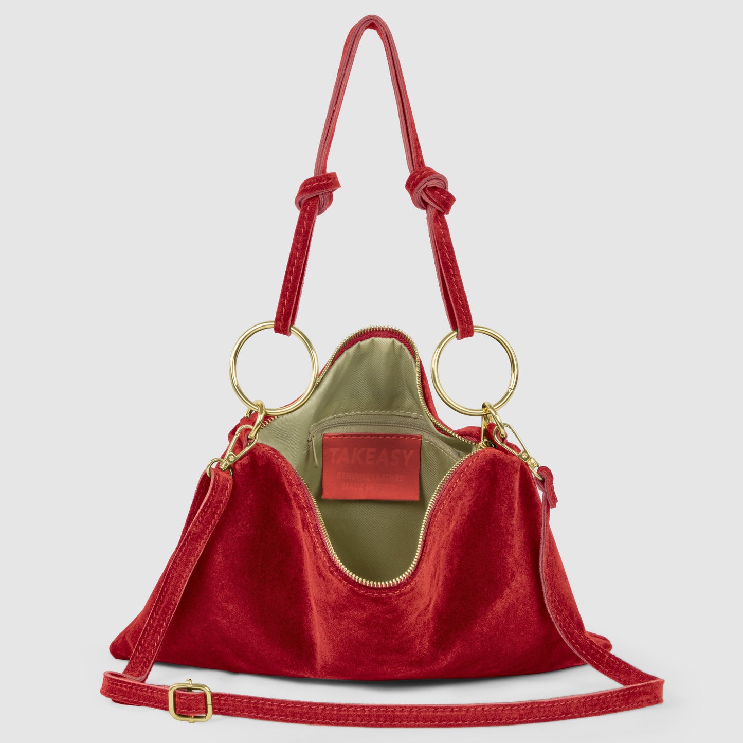 Italian Genuine Suede Shoulder Bag 171551 - TAKEASY - Flyclothing LLC