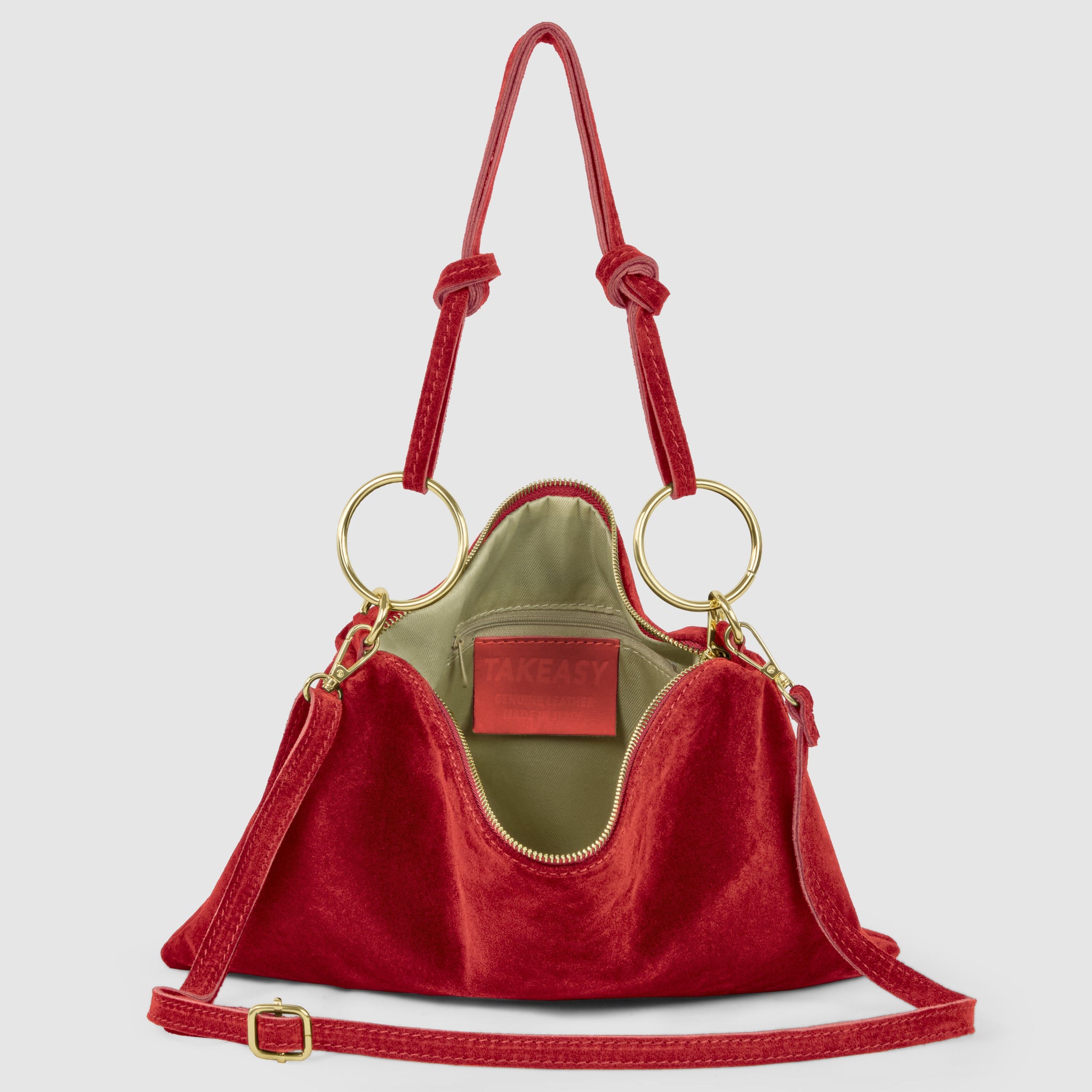 Italian Genuine Suede Shoulder Bag 171551 - TAKEASY - Flyclothing LLC