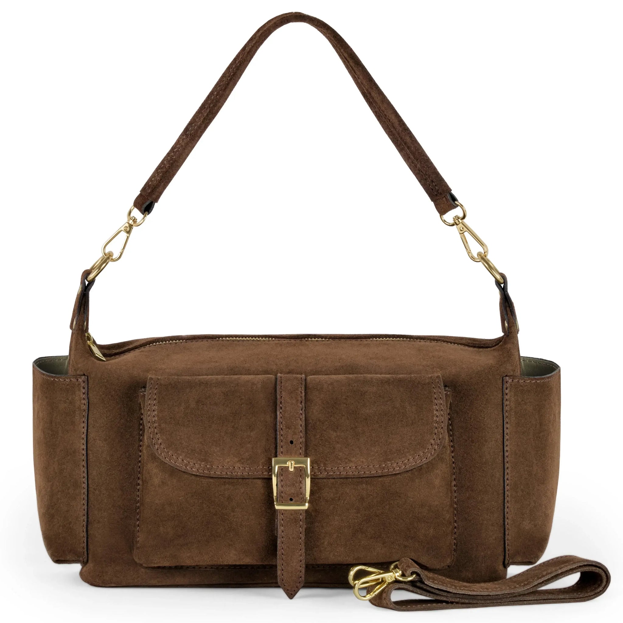 Italian Genuine Suede Shoulder Bag 323040 - TAKEASY - Flyclothing LLC