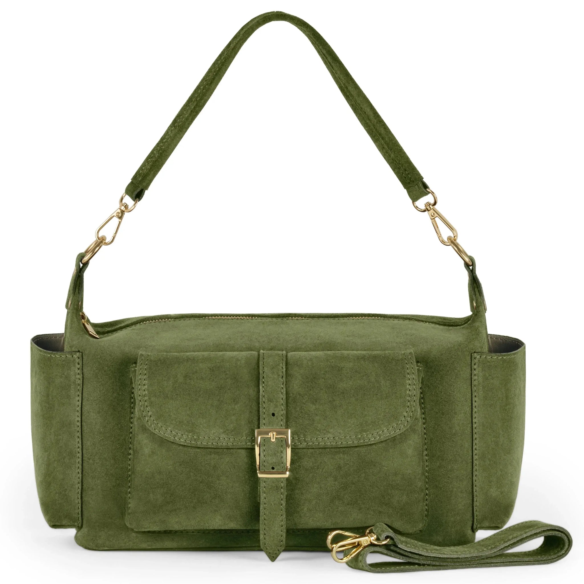 Italian Genuine Suede Shoulder Bag 323040 - TAKEASY - Flyclothing LLC