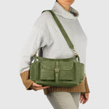 Italian Genuine Suede Shoulder Bag 323040 - TAKEASY - Flyclothing LLC