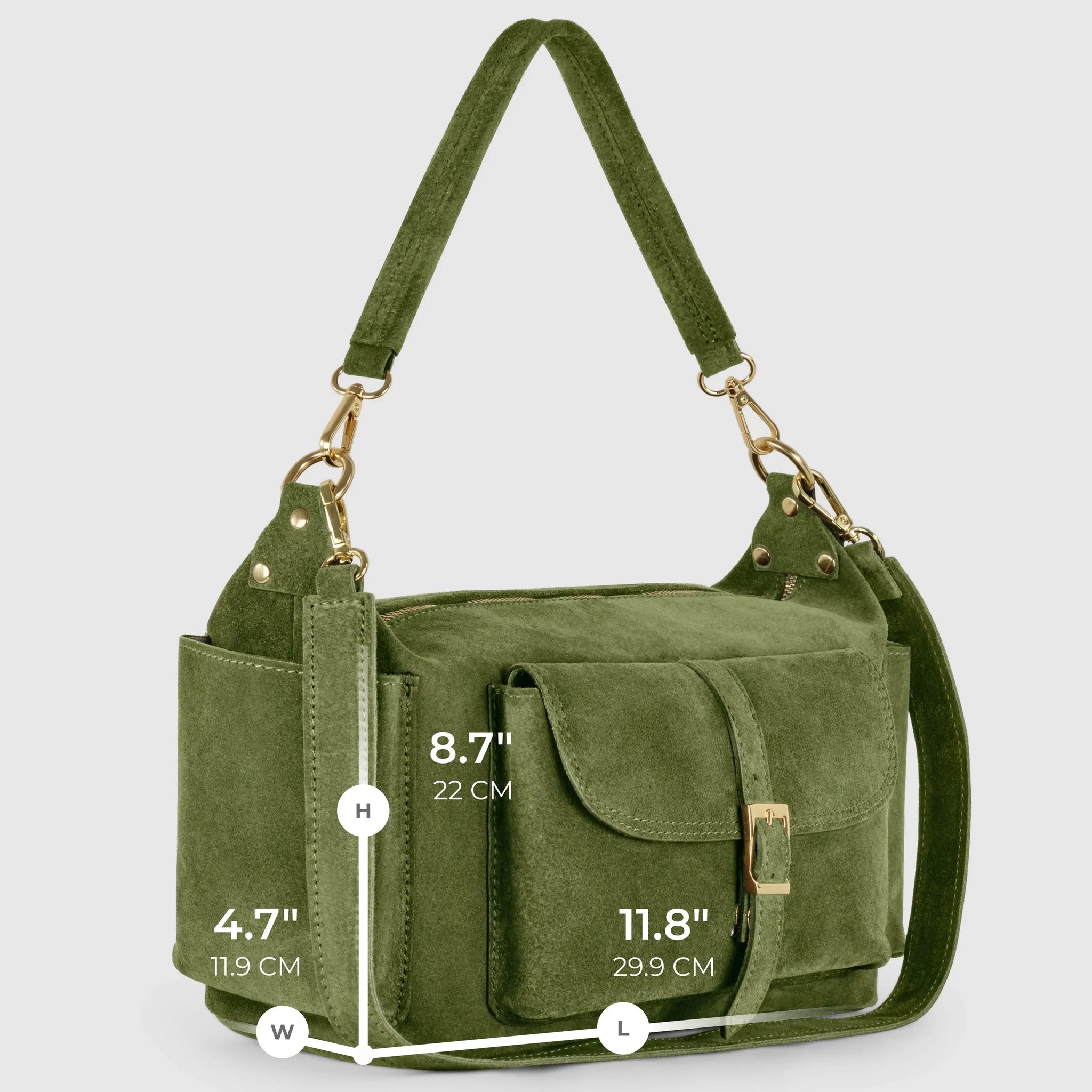 Italian Genuine Suede Shoulder Bag 323040 - TAKEASY - Flyclothing LLC