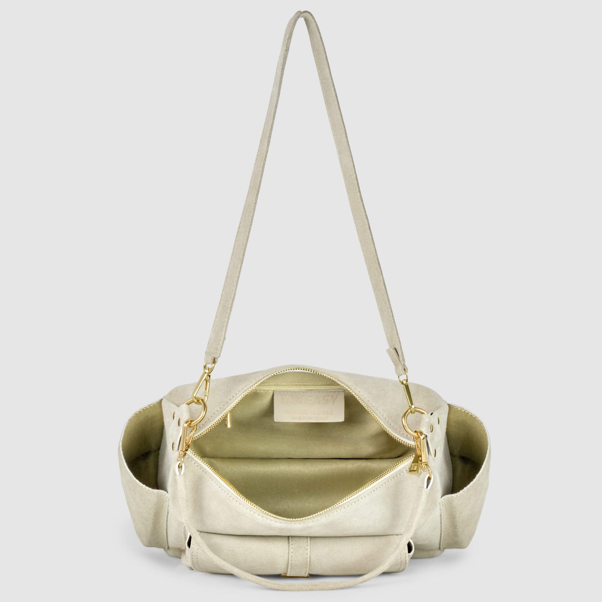 Italian Genuine Suede Shoulder Bag | Sondrio - TAKEASY - Flyclothing LLC