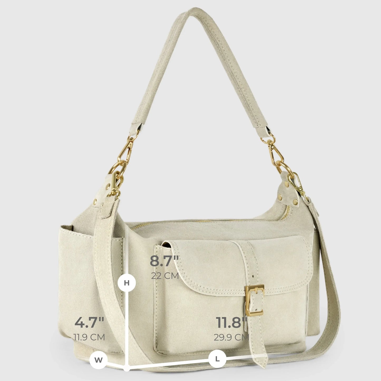 Italian Genuine Suede Shoulder Bag 323040 - TAKEASY - Flyclothing LLC