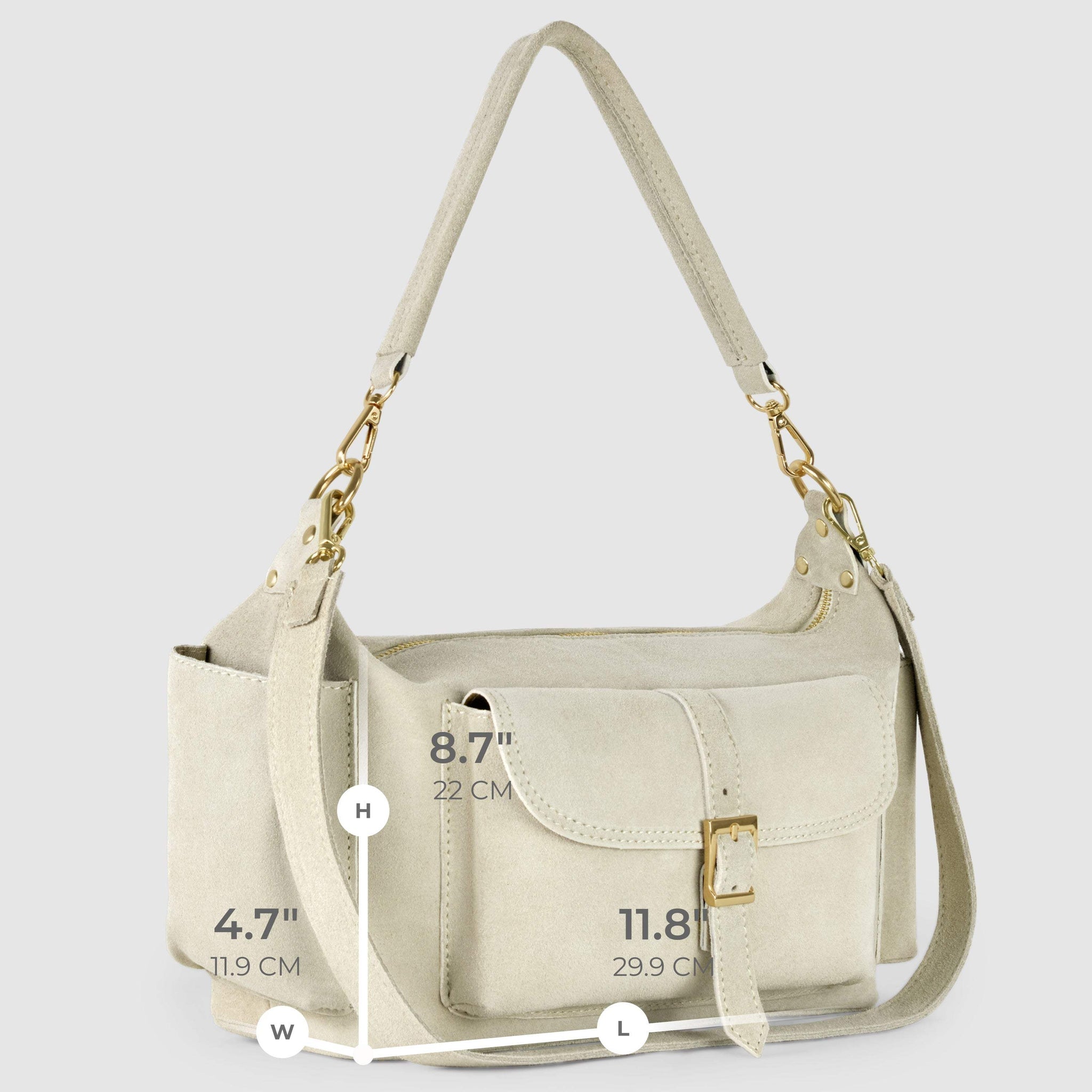 Italian Genuine Suede Shoulder Bag | Sondrio - TAKEASY - Flyclothing LLC