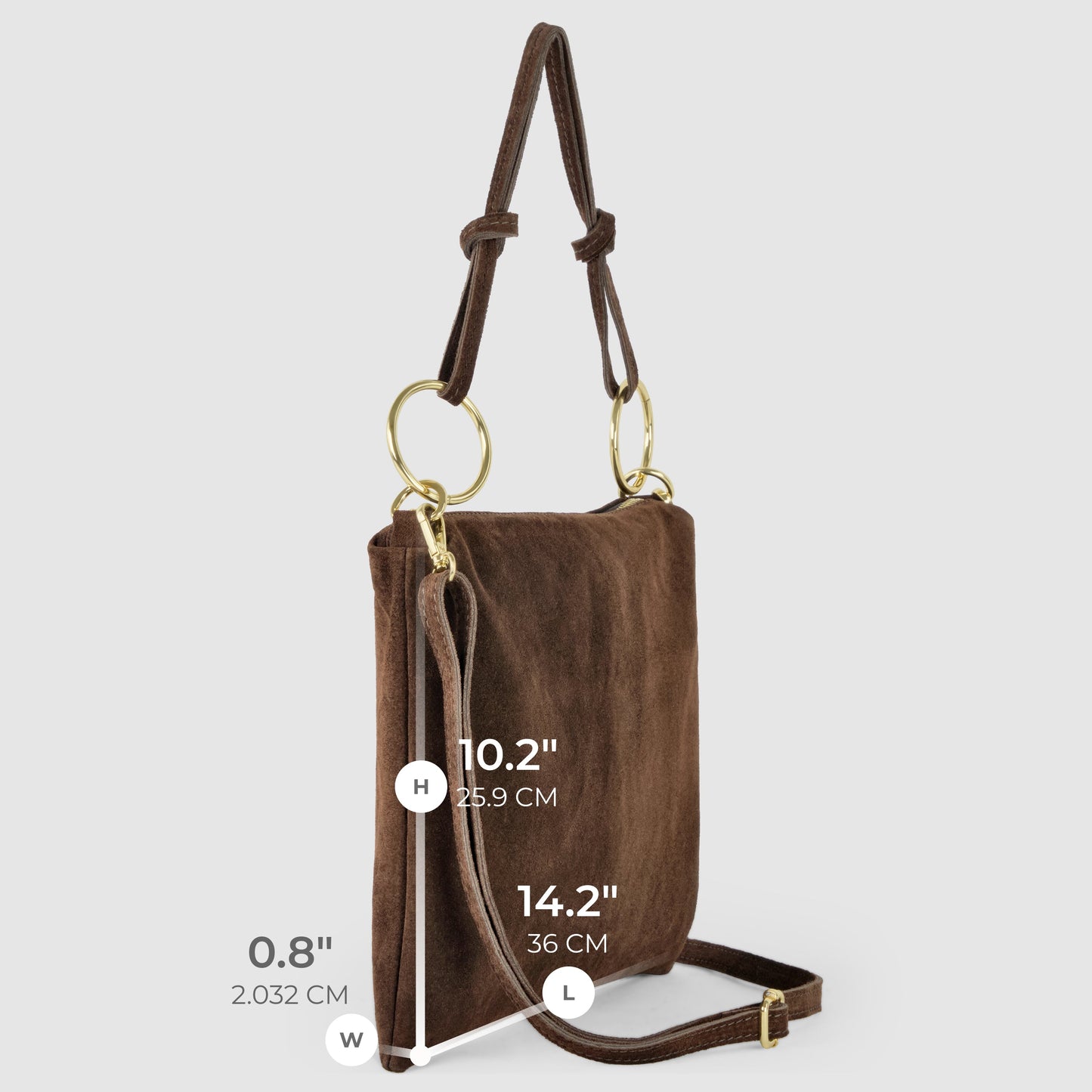 Italian Genuine Suede Shoulder Bag 171551 - TAKEASY - Flyclothing LLC