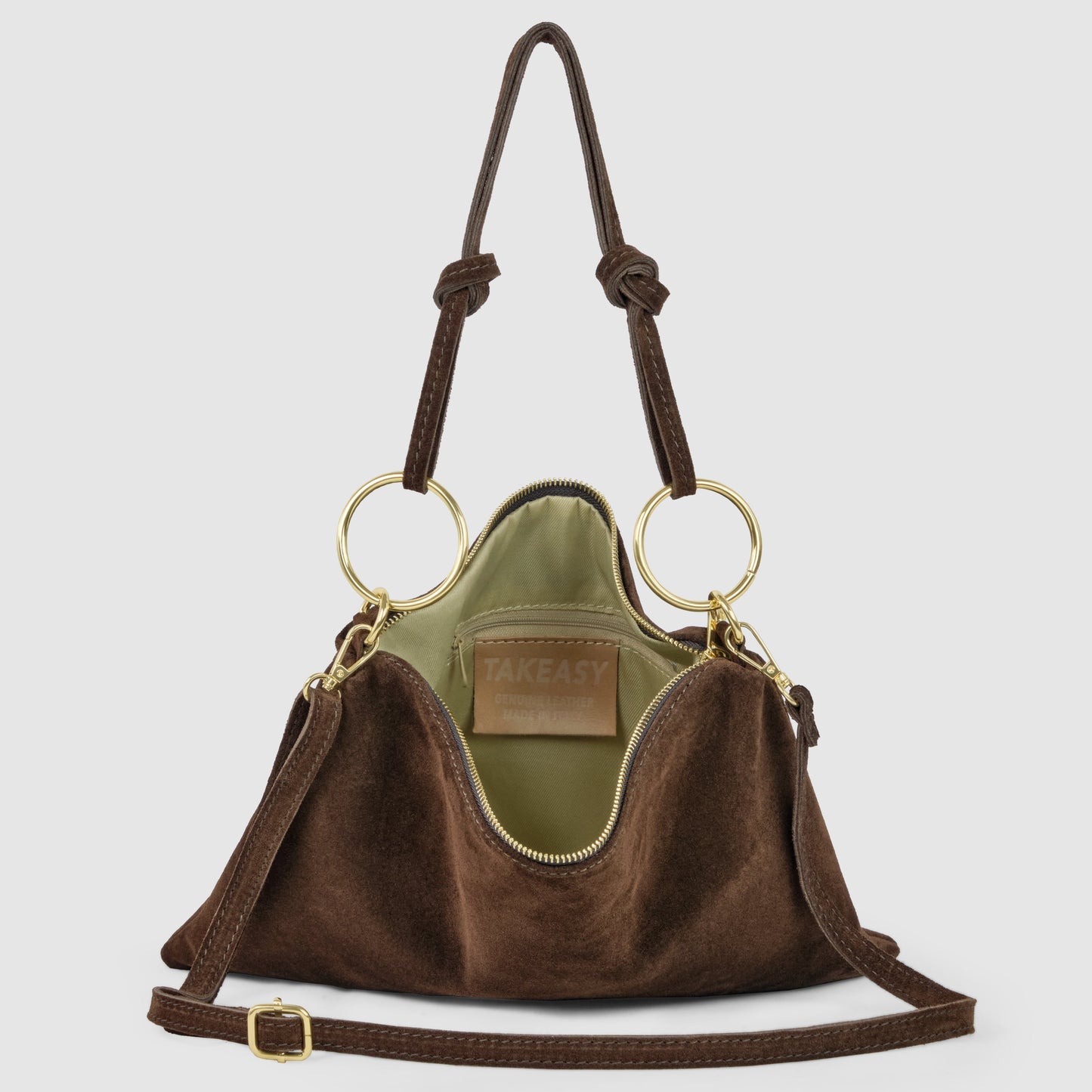 Italian Genuine Suede Shoulder Bag 171551 - TAKEASY - Flyclothing LLC