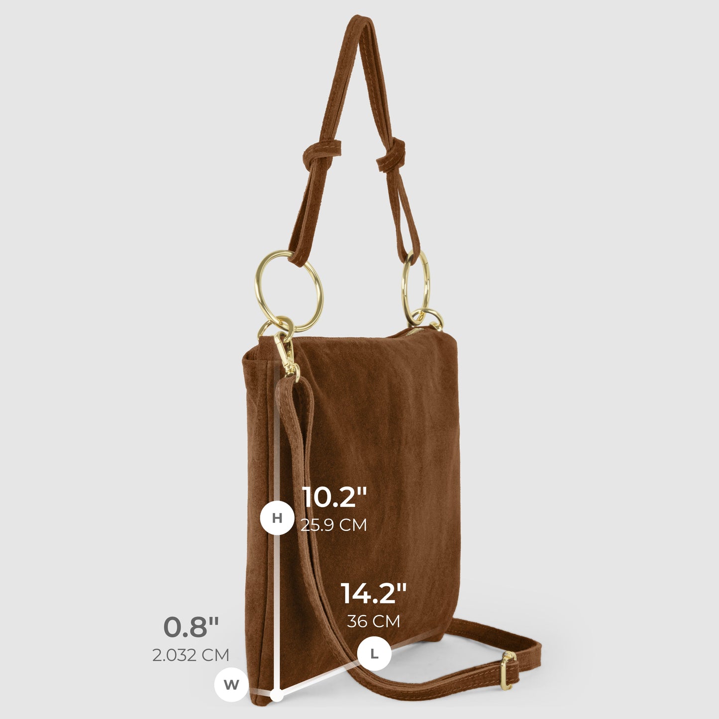 Italian Genuine Suede Shoulder Bag 171551 - TAKEASY - Flyclothing LLC
